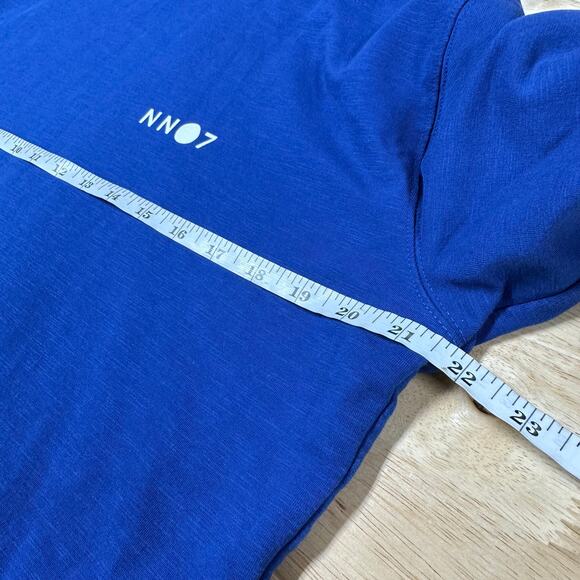 NNO7 NWT Barrow Drawstring Hoodie Print 3383 Men's Blue Size M Pouch Pocket - Picture 8 of 9